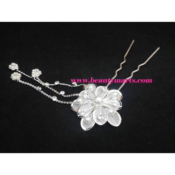 Bridal Rhinestone Flower Hair Pin